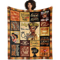 Gifts for an African American Wife from Her Husband, Including a 60X50 Blanket, Unique Birthday Gift Ideas for a Cool Black Wife, Wedding Gifts for Women, And Afro-Inspired Presents for Valentine'S Day