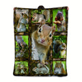 1pc Ultra-Soft Flannel Blanket Featuring a Squirrel Design, Perfect for Adding Warmth And to Your Couch, Sofa, Or Bed Throughout The Year