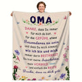 1pc Gifts for Grandma Blanket Birthday Gift Anniversary Blanket Soft Flannel Sofa Blanket