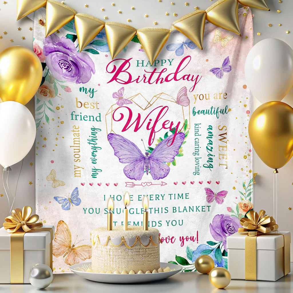 Suggestions for Birthday Presents for Your Wife, Unique Gifts for Her Special Day, And a Cozy Throw Blanket Measuring 60 X 50 to Celebrate Her Birthday
