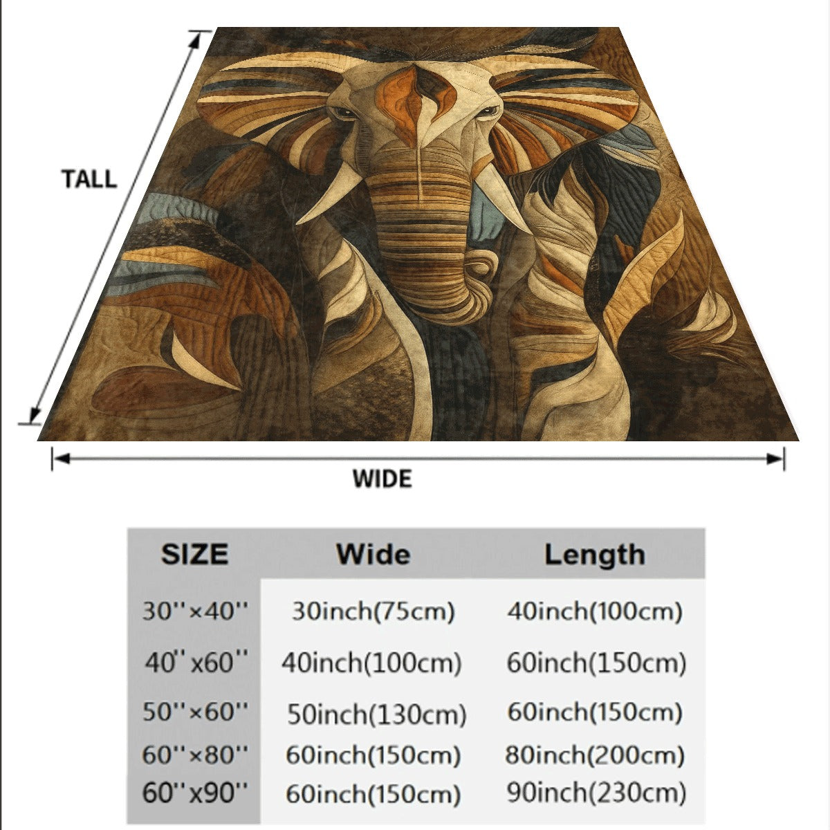 1pc Elephant Patchwork Pattern Printed Shawl Blanket Throw Gift, Suitable for All Seasons an Ideal Birthday or Christmas Gift for S, S, Men, and Women a Versatile Pattern Tapestry Blanket