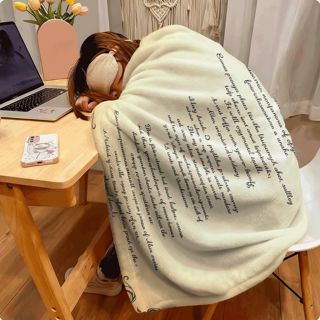 1pc Psalm 23 Blanket Christian Gifts Religious Throw Flannel Blanket, Soft Casual Warm Blanket, Multi-purpose Office Throw Blanket, Outdoor Camping Travel Blanket Multi-purpose Gift Blanket for A
