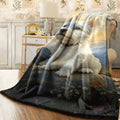 1pc West Highland Terrier Dog Blanket Westie Themed Soft Warm Throw for All-Season Cozy for Dorm Camping Travel Pet Lover Gift Throw Or Throw West Highland White Terrier Design