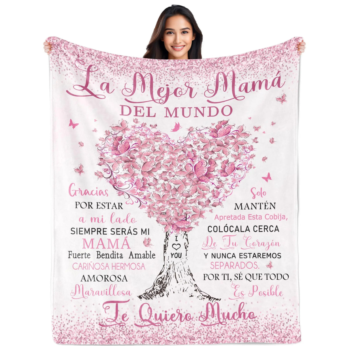A Cozy Flannel Throw Blanket with a Floral Pattern, Perfect for Gifting to Mom on Birthdays, Christmas, Or Any Occasion. It'S Machine Washable And Ideal from a Son Or Daughter
