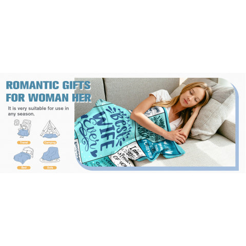 Gifts for a Wife Including a Christmas Blanket from Her Husband, Romantic Anniversary Presents, Birthday Gift Ideas, And Expressions of Love. The Best Gifts for a Wife Include a Cozy Blanket Measuring 50X60