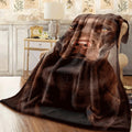 1pc Asian-Influenced Flannel Throw Blanket with Labrador Dog Print Soft Warm Versatile for Sofa Office And Travel Ideal Christmas Or Birthday Gift Polyester All-Season Animal