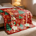 1pc Christmas Gingerbread Blanket, Festive Printed Design, Body Cover Blanket, Soft Fleece Plush, Lightweight And Durable, Multi-Size Available, Suitable for Christmas Decor, Study Reading, Living Room Leisure, Bedroom Warmth