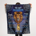 Shippednextday Lion Print Flannel Blanket, Conveying The Message of to Grandchildren, Suitable for Sofas, Beds, Offices, Camping, Travel, Home Decoration, Is The Perfect Holiday Gift from Grandmother