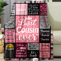 [Women's Blanket] 1pc Cousin Gift Women's Soft Flannel Blanket- Gifts for Female Cousin- Cousin Birthday Gift Ideas, Thoughtful Present, Sentimental Keepsake, Cozy Aesthetic, Stylish Blanket, Durable Blanket, Highquality Flannel, Warm Blanket