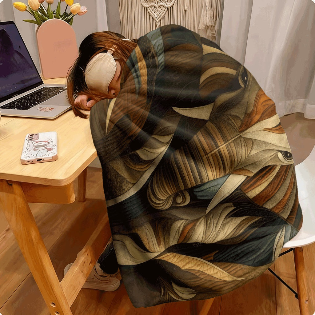 1pc Elephant Patchwork Pattern Printed Shawl Blanket Throw Gift, Suitable for All Seasons an Ideal Birthday or Christmas Gift for S, S, Men, and Women a Versatile Pattern Tapestry Blanket