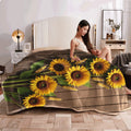 1pc A Cozy Sunflower-Themed Fleece Blanket with Soft, High-Definition Digital Printing, Perfect As a Gift for Family And Friends in Any Season A Cooling Blanket Suitable for Year-Round Use! Made Fro