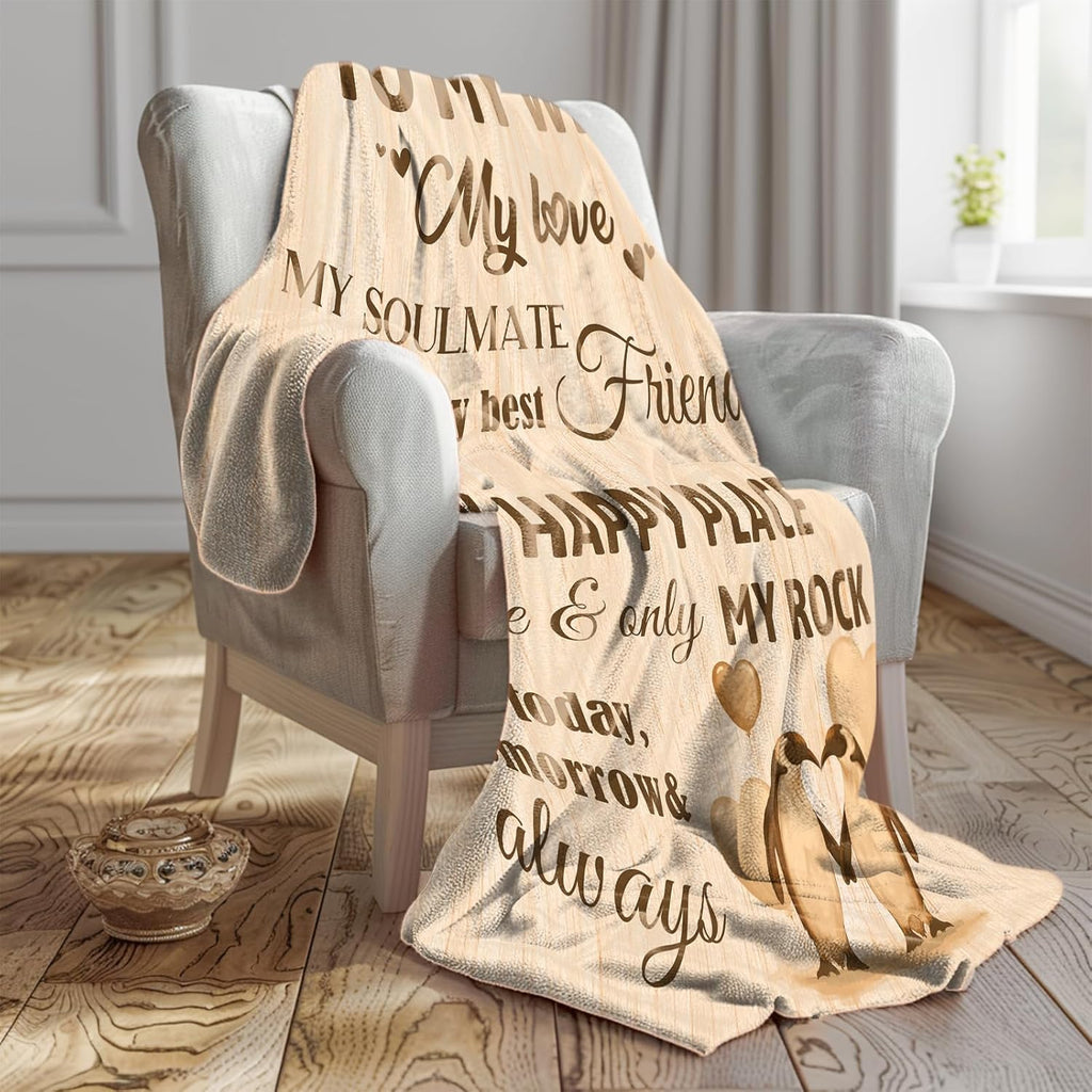 Gifts for Wife from Husband, Gifts for Her Blanket, Wife Birthday Gift Ideas, to My Wife's Throw Wifey Gift, Anniversary Christmas Blanket for Women