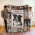 Cozy Border Collie-Themed Flannel Blanket- Soft, Breathable& Machine Washable, Contemporary Animal Print Design, Perfect Gift for Dog Lovers, All-Season Use, Dog Lover