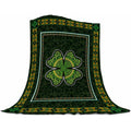 Cozy And Soft St. Patrick'S Day Throw Blanket Featuring Lucky Shamrocks And Clovers, Perfect for Your Couch, Sofa, Chair, Or. Fuzzy Flannel Travel Blanket for Home Holiday Decoration, Measuring 50X60 Inches