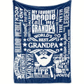 World'S Best Grandpa - Cozy Polyester Throw Blanket, Perfect Gift for Christmas, Birthday, Father'S Day | 50x60 Inches