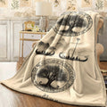 1pc A Polyester Blanket Featuring Viking Runes, The Tree of Life, And Viking Longship Patterns, Suitable for Sofas, Offices, Home, Camping, And Travel, a Versatile Nap Blanket, Perfect As a Fun Gift
