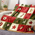 1pc Vintage Christmas-Themed Blanket, Made of Flannel, Soft And Warm, Suitable for Use on a Couch, Sofa, Office,, Camping, Or Travel. A Versatile Gift Blanket for Any Season