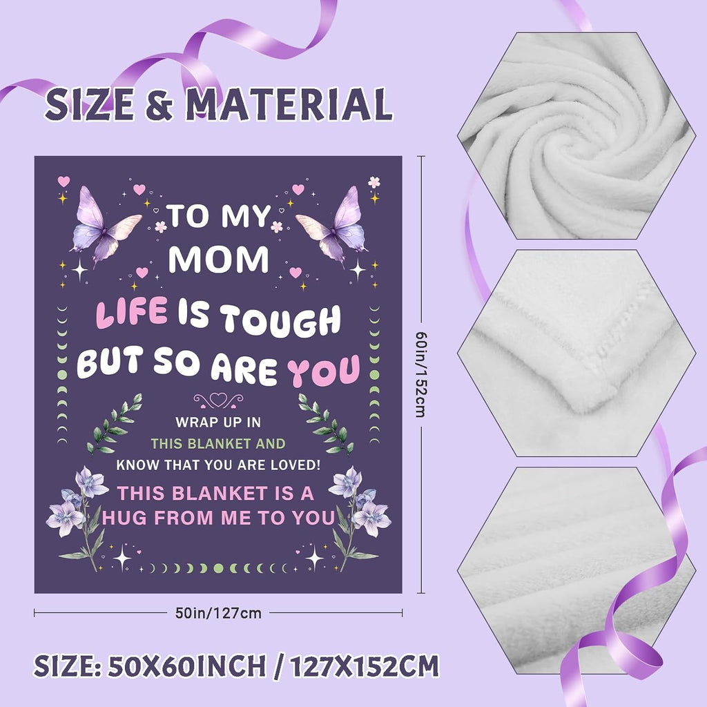 Presents for Mom: A Cozy Flannel Throw Blanket, Perfect for Mother'S Day Or Her Birthday, from Her. The Ultimate Gift for The Best Mom Ever, Measuring 60X50