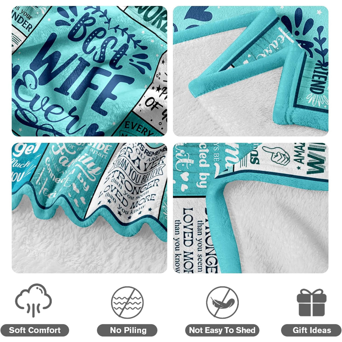 Gifts for a Wife Including a Christmas Blanket from Her Husband, Romantic Anniversary Presents, Birthday Gift Ideas, And Expressions of Love. The Best Gifts for a Wife Include a Cozy Blanket Measuring 50X60