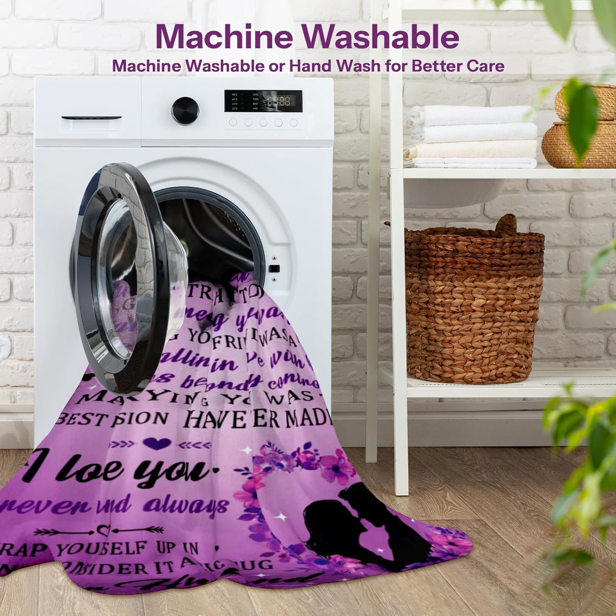 Gifts for My Wife on Mother'S Day And Her Birthday, a Blanket from Her Husband, Romantic Anniversary Presents for Women, Expressing My Love, in Purple, Measuring 60''X80''