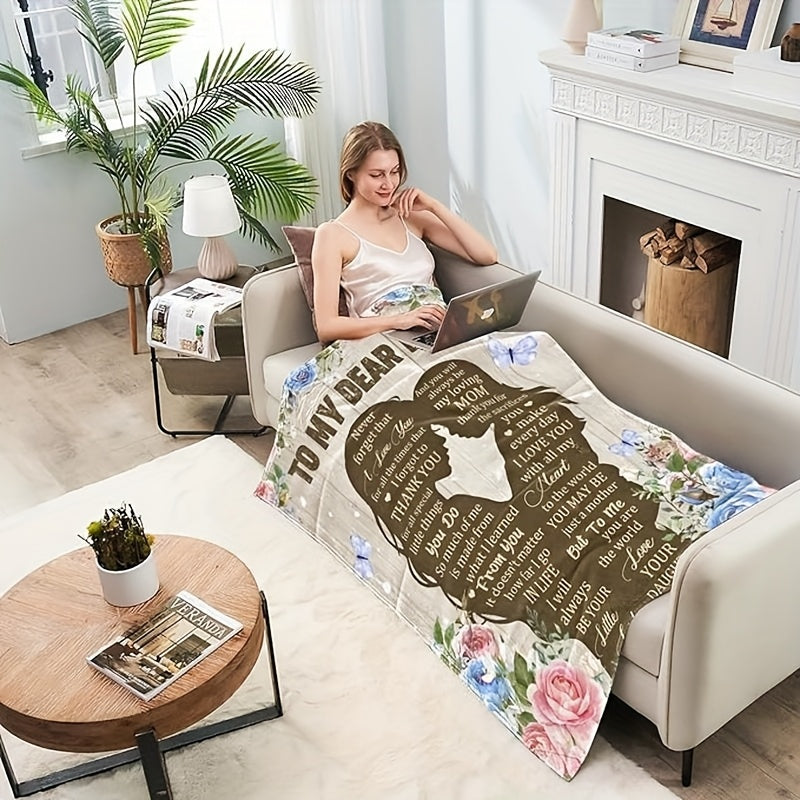 Gifts for Mom, Birthday Gifts for Mom, Mom Birthday Gifts, Mom Gift from Daughter, Mom Blanket Gifts for Christmas Valentine's Day Birthday, Throw Blanket