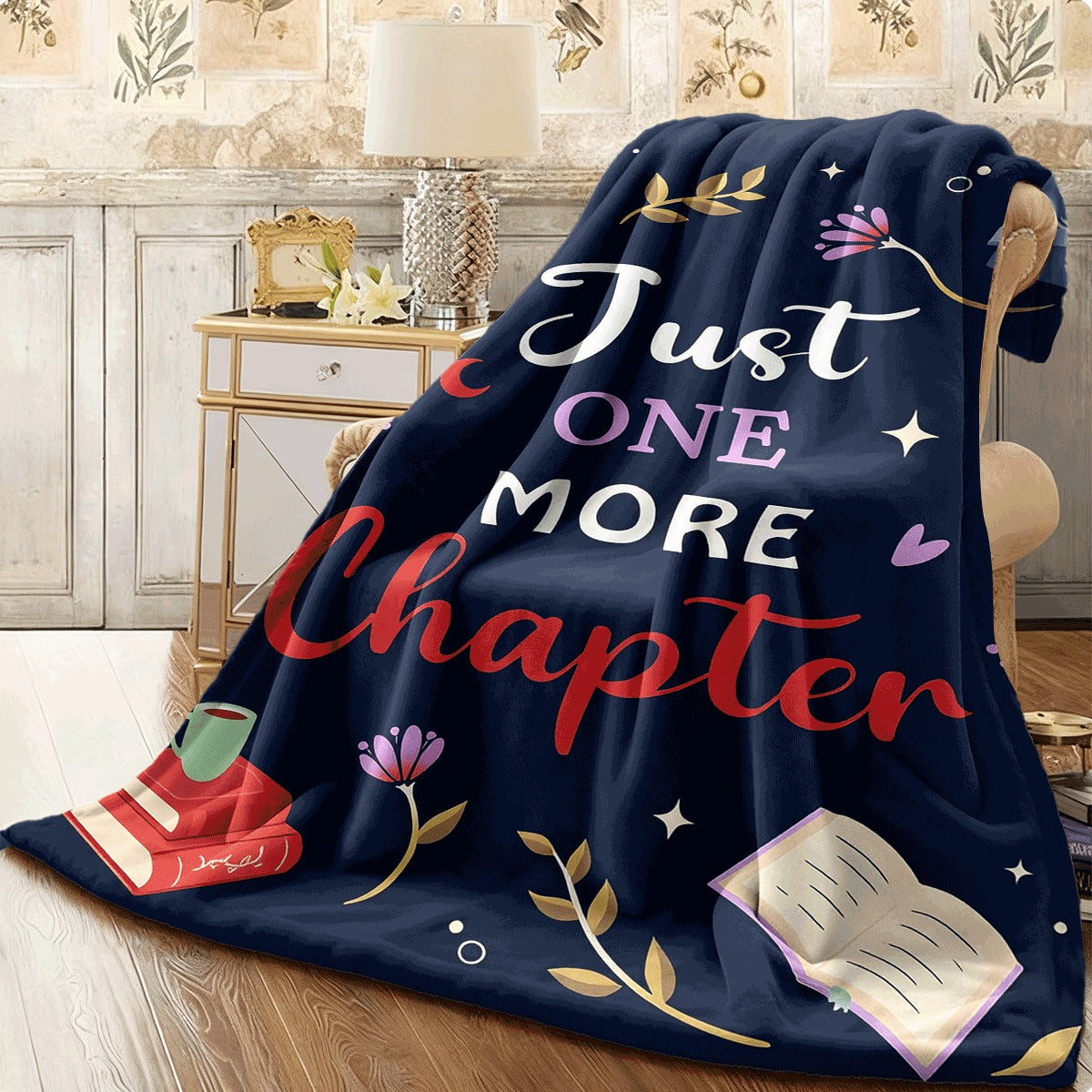 1pc 1P Fleece Blanket a Perfect Gift for Book Lovers Ideal for Readers Librarians And Bibliophiles Features a Digital Print That Is Soft Warm And Comfortable for Use on Sofas S Or in The