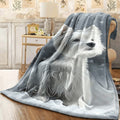 1pc Westie Dog Blanket Soft All-Season Throw with Cute Westie Sitting in Snowflakes Lightweight Spread or Sofa Cover for Small Dogs Cozy Home Decor Perfect Gift for Westie Lovers Dog Bl