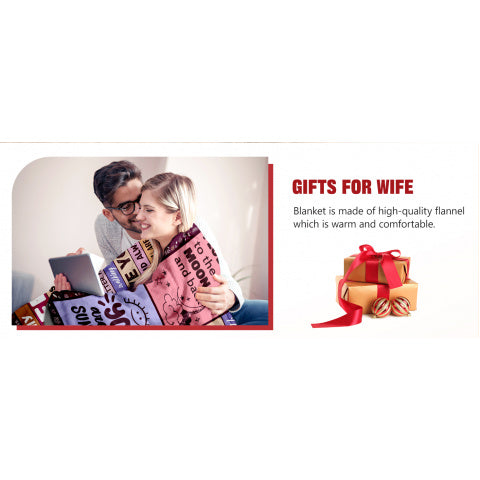 Gifts for Wife from Husbend- Anniversary Wedding Gifts for Women- Best Wife Birthday Gift Ideas- Christmas Mothers Valentines Day Romantic I Love You Gift for Her- to My Wife's Blanket 60x80