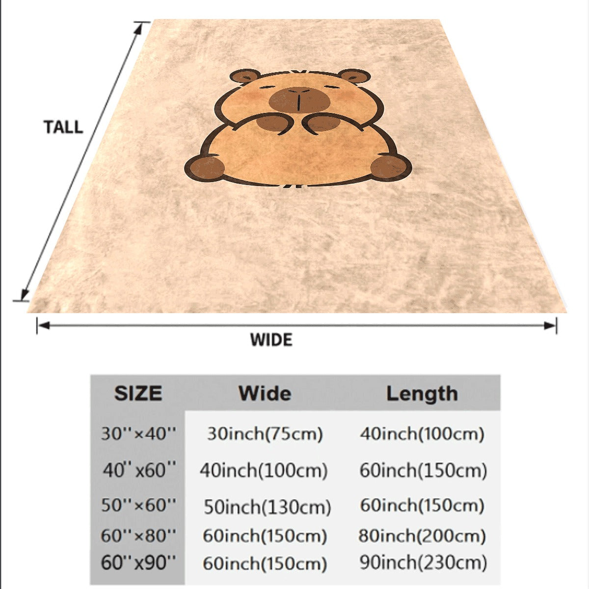 One Cozy Blanket Featuring a Capybara Print, Made of Soft Polyester, Perfect for Year-Round Comfort at Home, in The Office, While Camping, Or During Reading And Napping. It'S Suitable for Both Indoor And Outdoor Use And Is a Playful Addition to Your