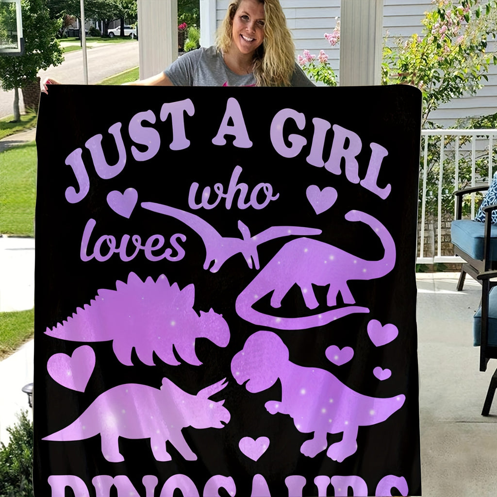 Dinosaur Lover's Delight: Soft Plush Throw Blanket - Perfect Gift for Youngsters & Women, Cozy Flannel Dino Blanket for Couch or Chair, 50x40 Inches