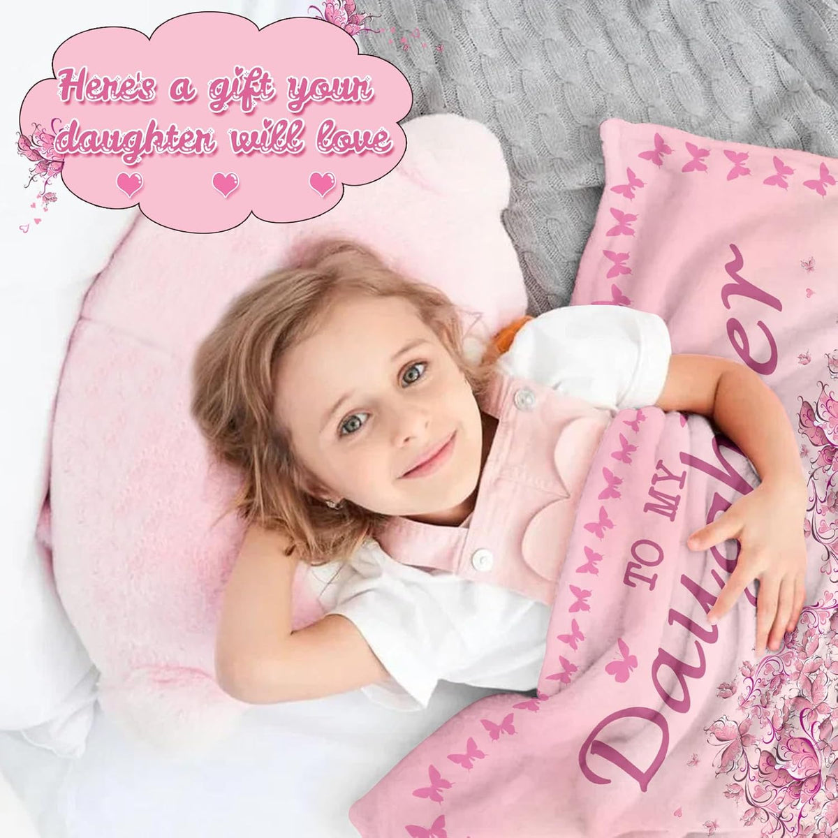 Cozy Gifts for Daughters from Parents, Including a Blanket Suitable for Christmas And Birthdays, Perfect for Adult Daughters. Ideal for Occasions Like Mother'S Day, Valentine'S Day, Or Graduation, Measuring 60X50