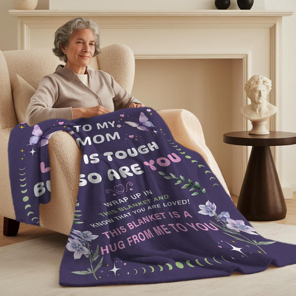 Presents for Mom: A Cozy Flannel Throw Blanket, Perfect for Mother'S Day Or Her Birthday, from Her. The Ultimate Gift for The Best Mom Ever, Measuring 60X50