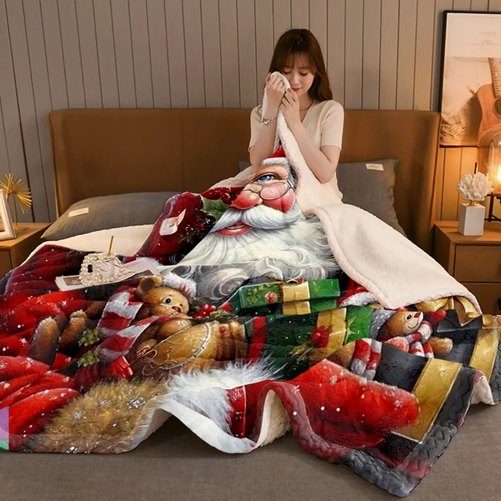 Theme, Digital Print, Large Size, Mixed Colors, Gift Blanket, Soft, Comfortable, Nap Blanket, Living Room Blanket, Sofa Blanket. Multifunctional'; Nap Blanket, Christmas Gift Blanket