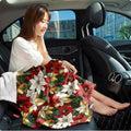 1pc 1pcs Suige Home Christmas Poinsettia Printed Blanket Soft Plush Throw Lightweight Polyester Flannel Contemporary Style All-Season 250-300g Fabric Couch Sofa Cover No Embellishments Di