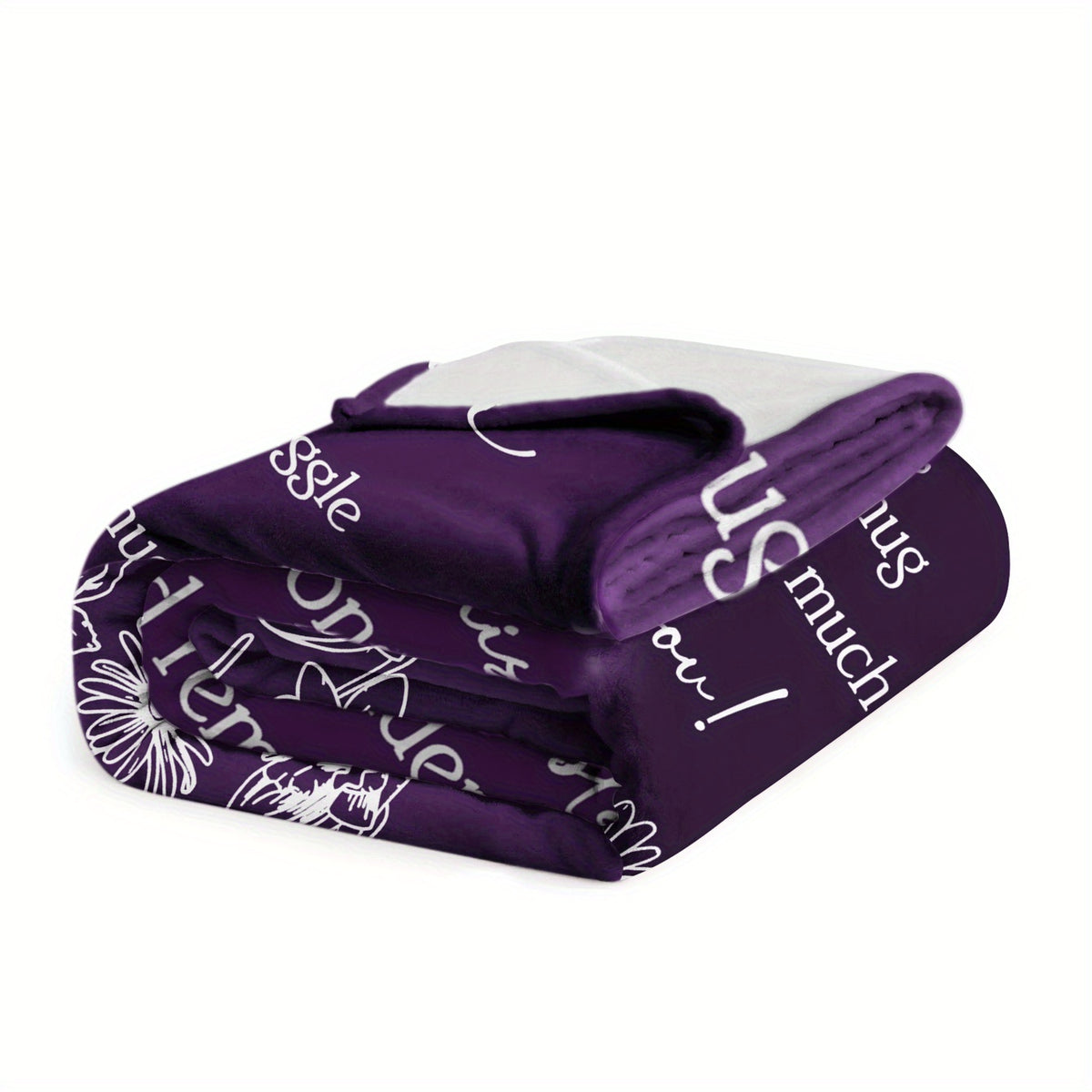 1pc Nana Floral Flannel Throw - a Soft, Warm, And Lightweight Blanket Perfect for Grandma, Featuring a Heartfelt Message. Ideal As a Birthday Gift, This All-Season Blanket Is Suitable for The Couch,, Or Office