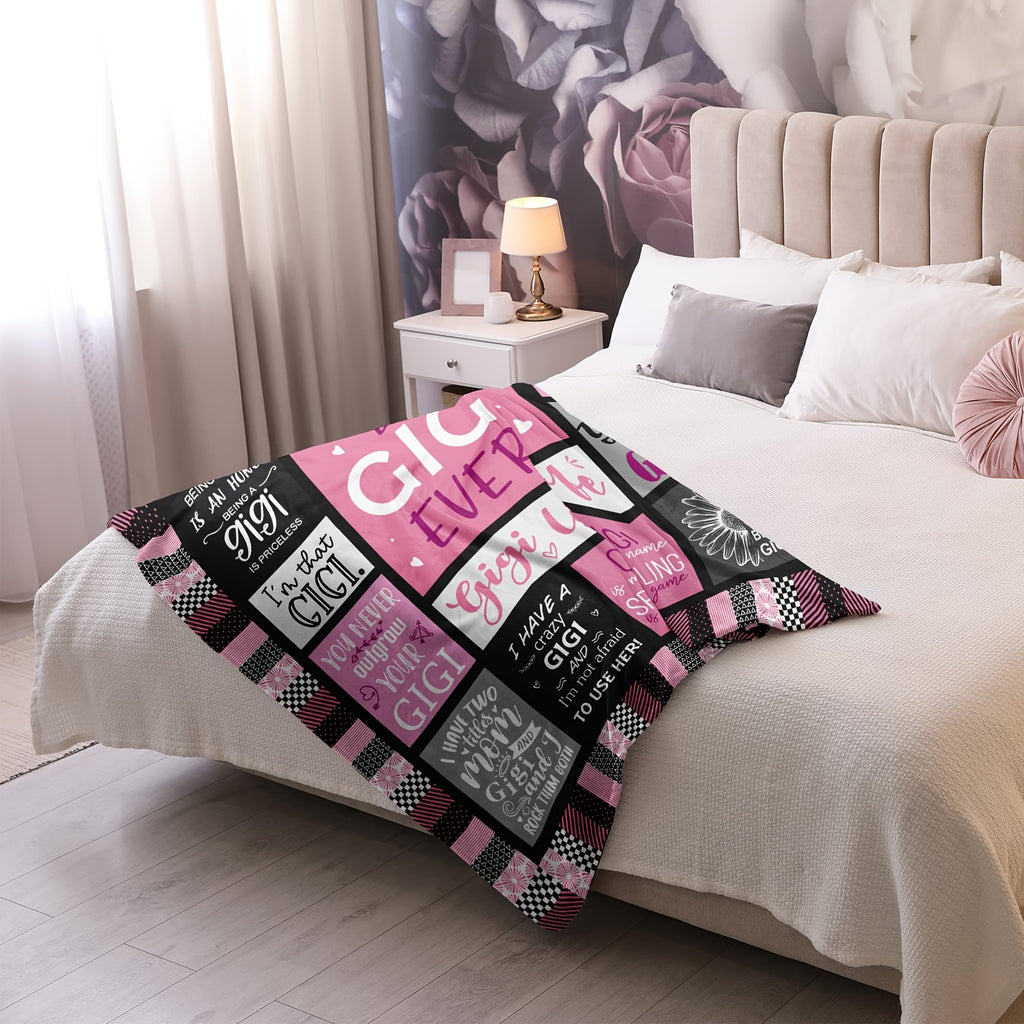 One Throw Blanket, a Perfect Gift for Gigi, Soft And Warm for Use on The Couch,, Sofa, Car, Office, Camping, Or Traveling; Suitable for Any Season