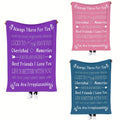 1pc Best Friend Text Pattern Throw Blanket, Birthday Gifts for Women, Unique Female Friendship Gifts for Bestie, Throw Blanket for Bed Sofa Couch, 50*60in