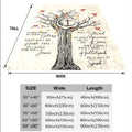 1pc Christian Religious Inspirational Blanket Heavy-Duty Soft Flannel Throw with Faith-Based Tree, Cross, Birds & I Can Only Imagine Lyrics Warm Beige Brown Red Black White Gray All-Seas
