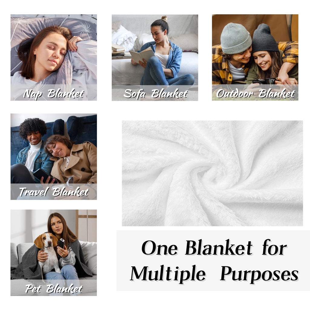 Grammy's Best Gift- Cozy Floral Throw Blanket, Perfect for Birthdays& Christmas from Grandkids, Soft Flannel, Machine Washable, Purple