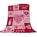 Neatee Living Valentine'S Day Decorative Throw Blanket 50 by 60 in Pink Plaid with Love Hearts, Ideal Gift for Girlfriend, Wife, Or Couples, Soft Flannel Blanket for Couch, Sofa, Or Bed