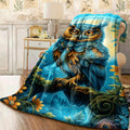 1pc Colorful Owl Print Flannel Blanket Soft Warm All-Season Throw for Sofa Office Camping Travel Vibrant Floral Print Design Perfect Gift for Owl Enthusiasts Cute Blanket