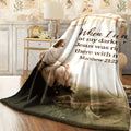 1pc Cozy Inspirational Bible Verse Blanket Jesus Is with Me Quote Soft Flannel Throw in Multiple Sizes Perfect for Sofa Camping & Travel Easy Care All-Season Comfort