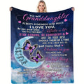 Grandma's Gift for Granddaughter Blanket Birthday Anniversary Gift Blanket Soft Flannel Sofa Blanket TV Blanket