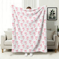 1pc, Flannel Pink Bow Soft And Comfortable Plush Blanket, Christmas Tree Winter Warm Fleece Blanket, Suitable for Sofa, Nap, Large Size Fluffy Comfortable Decorative Sofa Living Room Gift