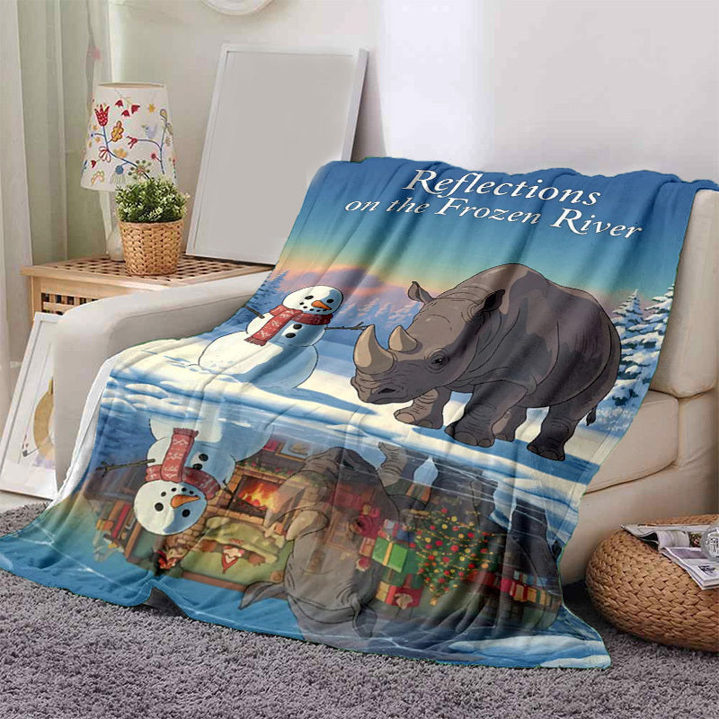 1pc 2D Printed Flannel [Theme] Blanket, [Main Element Pattern] Printed Design¡ªsoft, Warm, and Comfortable, Lightweight and Durable, Available in Multiple Sizes, Perfect for [holidays], [occasions], [scenes], [scenes], a Versatile Gift for All