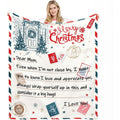 Newwiee Wide 60x50 Letter to My Mom Blanket - Soft Flannel Mothers Name & Letter, Cozy Throw Suitable for Couch Sofa Chair - Birthday Christmas Gifts for from Daughter Son