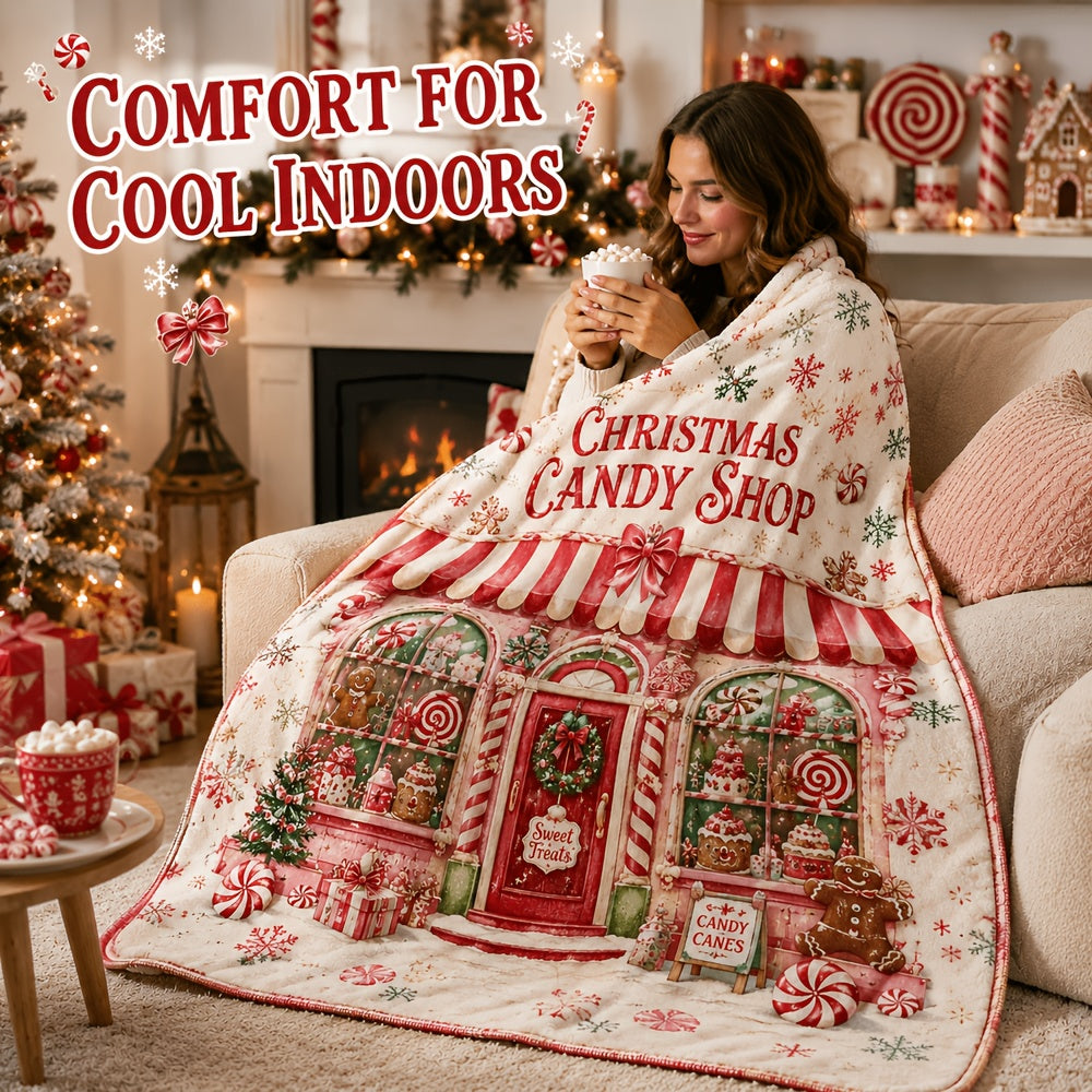 Blankets, Christmas Candy Store, Mints, Gingerbread, Lollipops, Patterns, Living Room, Sofa, Bedroom, Lunch Break