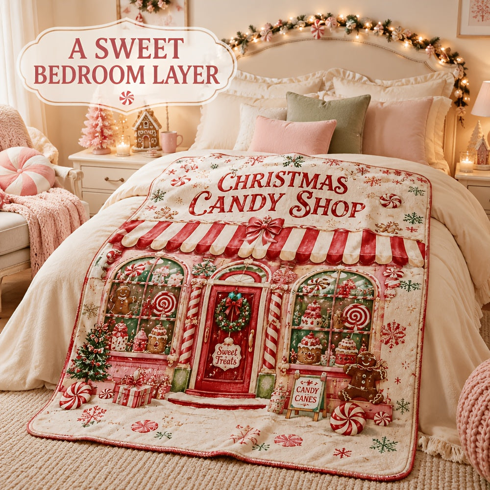 Blankets, Christmas Candy Store, Mints, Gingerbread, Lollipops, Patterns, Living Room, Sofa, Bedroom, Lunch Break