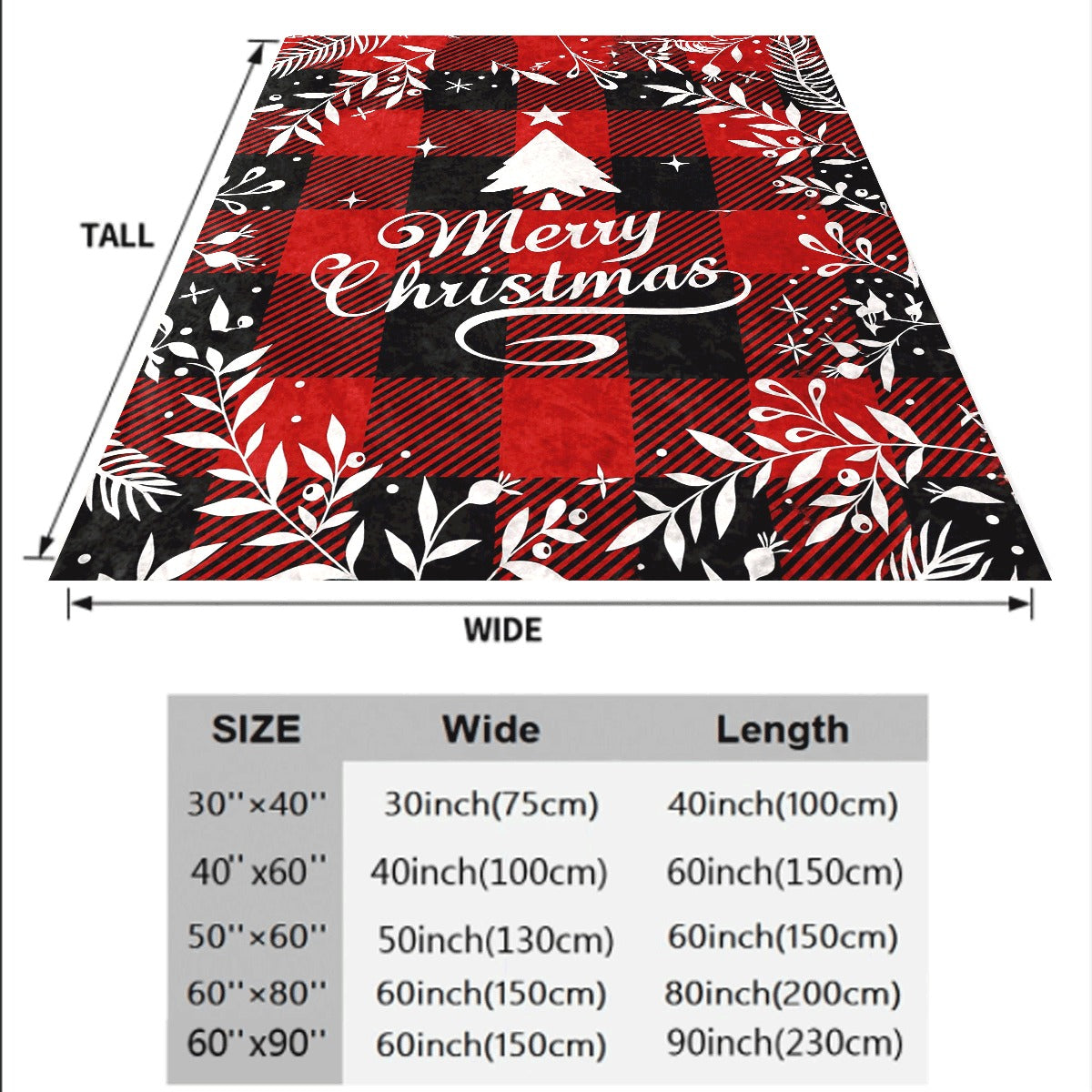 A Single Cozy Flannel Throw Showcasing a Festive Plaid Design in Traditional Red And Black, Highlighted with White, Ideal for Holiday Decoration And Home Use