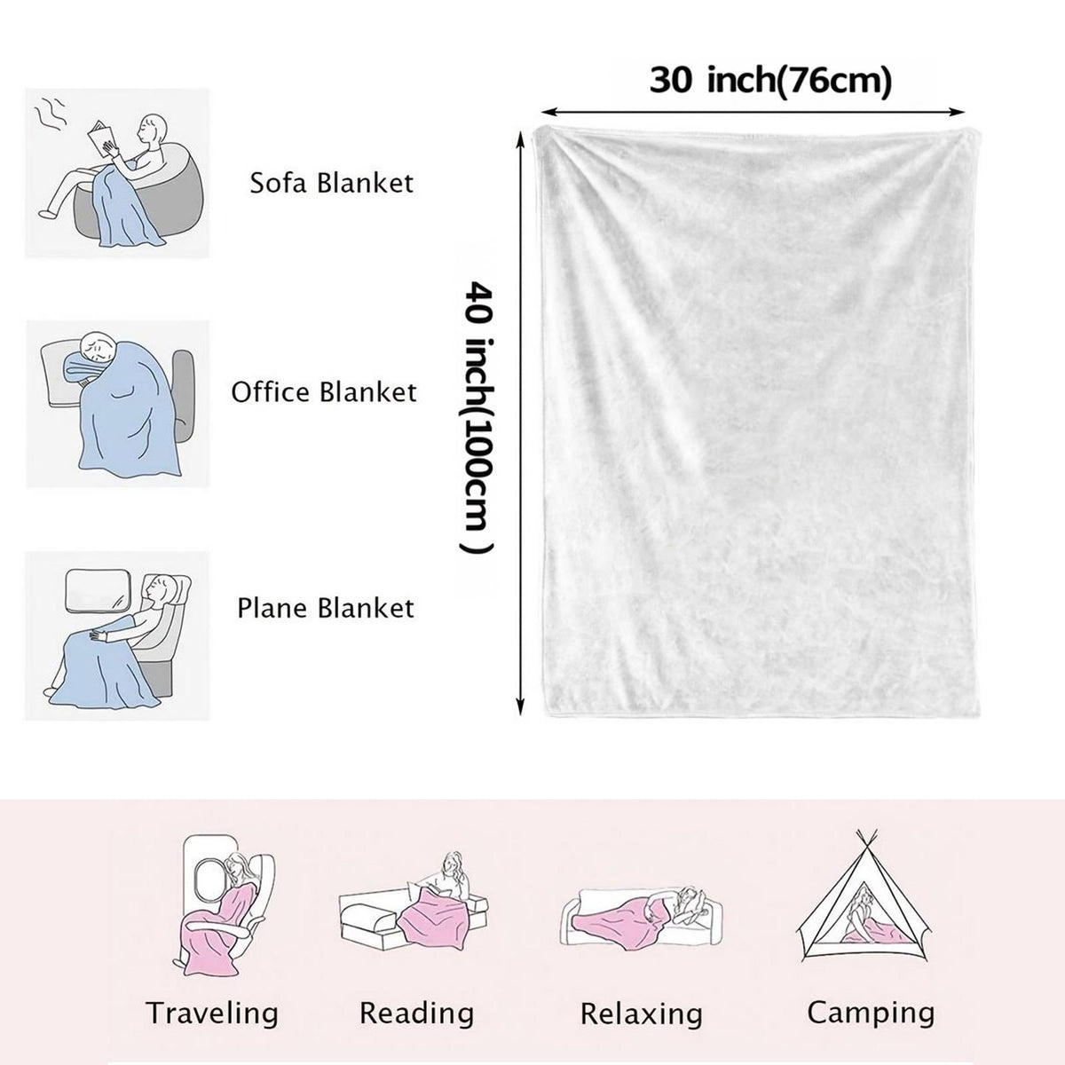 Christmas Sofa Blanket - Christmas Decoration Gift, Warm Snow Mountain Sheep And Deer Blanket for Women, Red